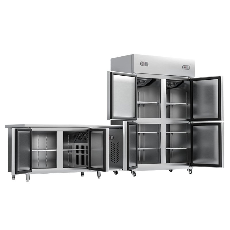 Commercial Stainless Steel Double Temperature Vertical Refrigerator Freezer Manufacturers
