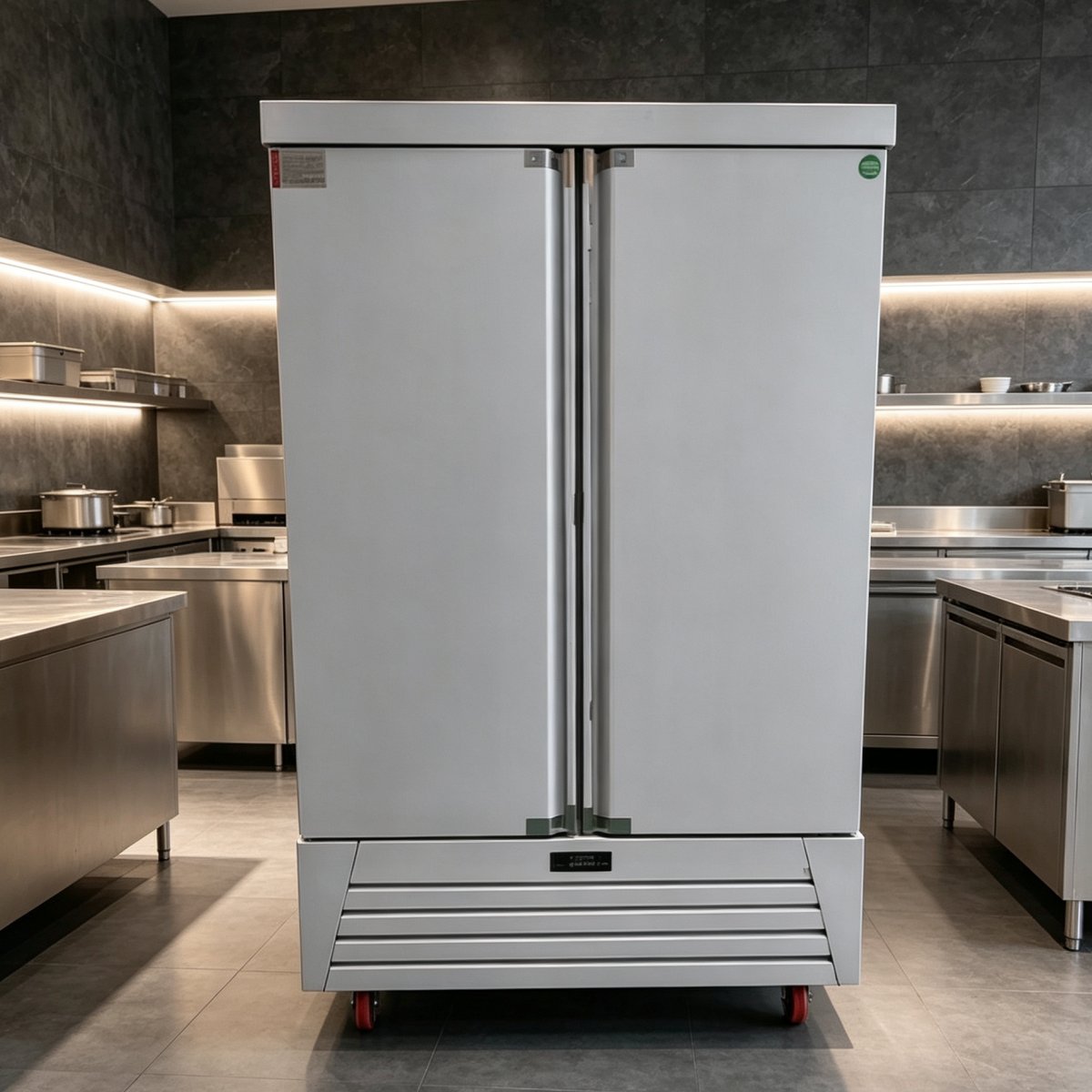 Double Door Stainless Steel Commercial Upright Refrigerator for Restaurant Hotel