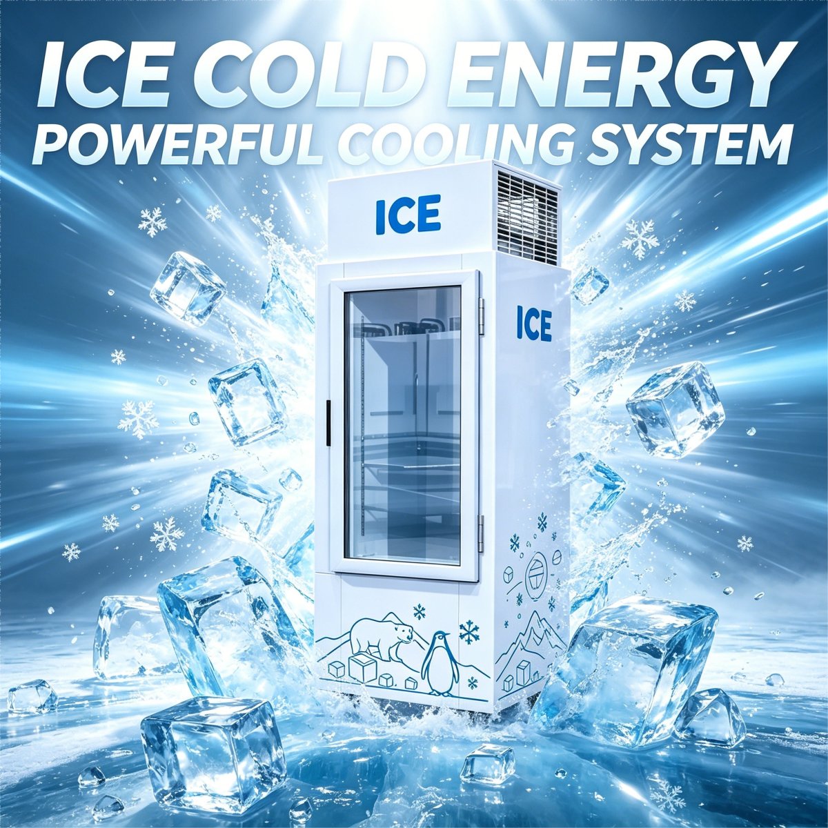 C-Fast Cooling Direct Cooling Single Glass Door Ice Storage Freezer Vertical Ice Holding Cabinet for Milk Tea Shop