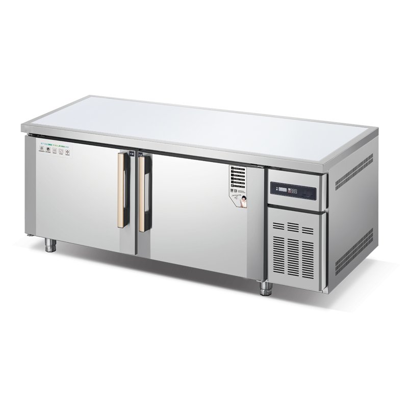 Workbench Cooler Undercounter Freezer Kitchen Refrigerated Equipment Glass Door Work Table Chiller
