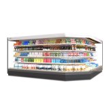 Open Air Meat Deli Display Cooler Multi Shelf Vertical Air Curtain Fridge for Supermarket Raw & Cooked Meat Retail