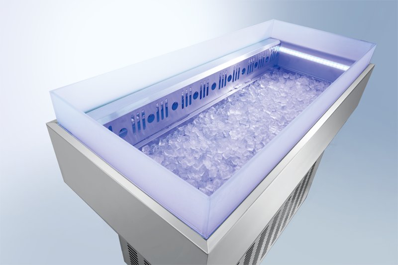 Commercial Top Table Display Freezer Seafood Stainless Steel Freezer Supermarket Meat Display Refrigerator Fridge