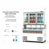 All-in-one Parent-child Refrigerated Beverage Cabinet Widely Used in Convenience Stores and Gas Station Shops
