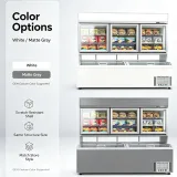 Light Sliding Curved Glass Lid Combi Freezer Reduce Cold Air Loss for Daily Frozen Product Sales
