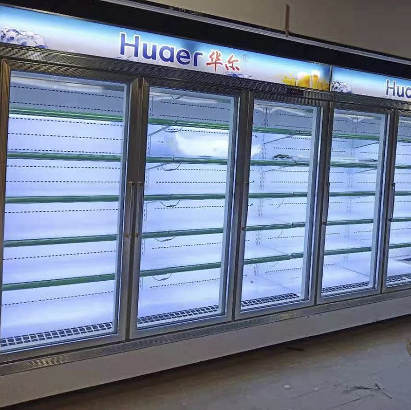 Supermarket Frozen Food 3 Glass Door Industrial Upright Freezer