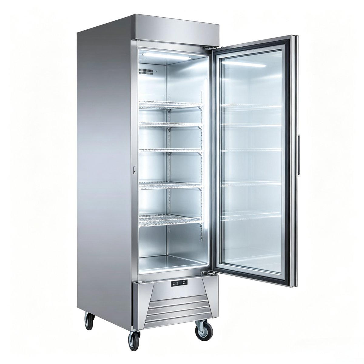 C-Commercial 600L Large Capacity Vertical Deep Freezer -20℃ ~-5℃ Upright Frozen Food Display Freezer