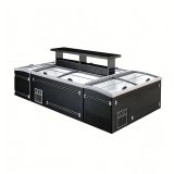 L- Horizontal Combination Island Freezer with Sliding Glass Lid for Retail Shop