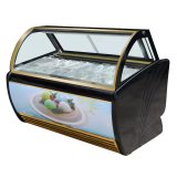 Gelato Display Freezer Single Temperature Direct Cooling Automatic Defrost Ice Cream Display Freezer