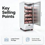 Digital Thermostat Single Door Commercial Chiller Forced Air Cooling Refrigerator