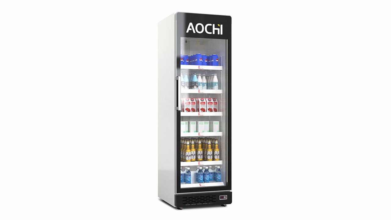Glass door display chiller