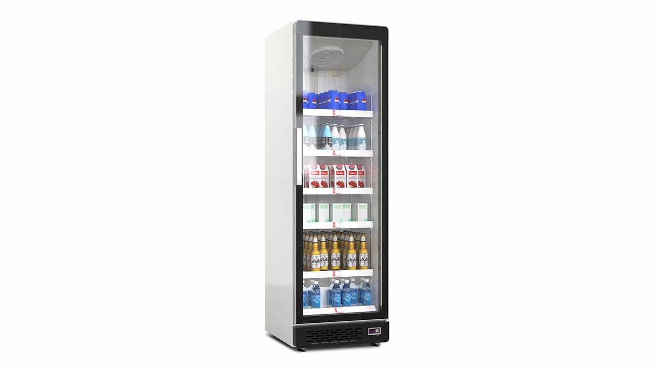 Glass door display chiller