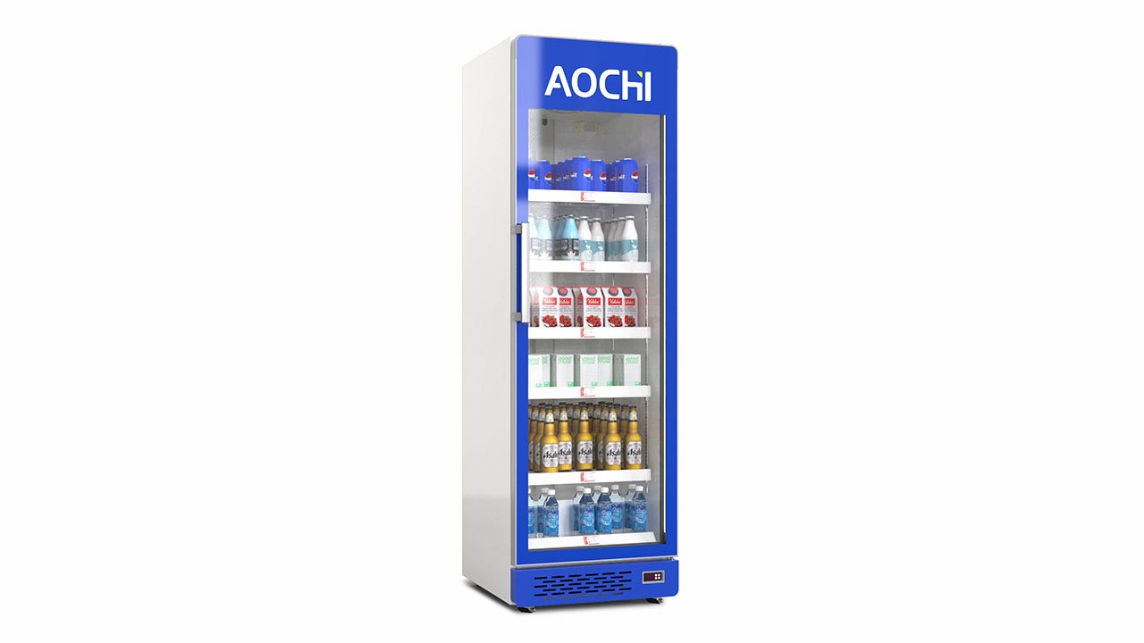 Glass door display chiller