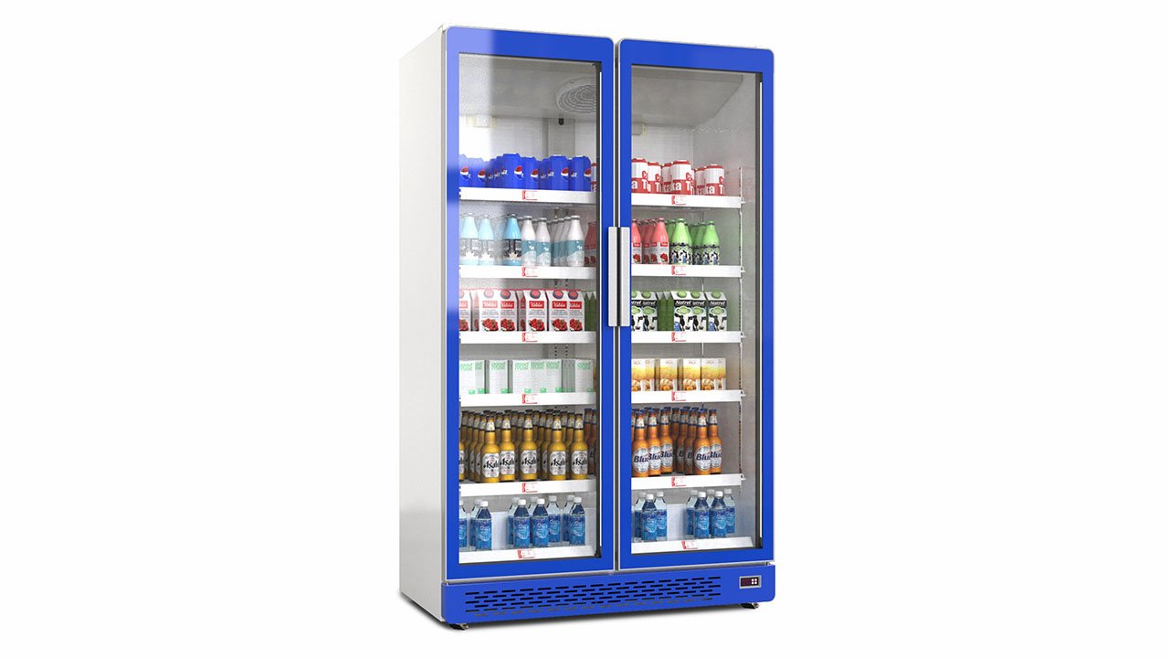 Glass door display chiller