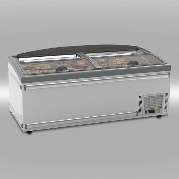 CURVED GLASS COMBINE ISLAND FREEZER