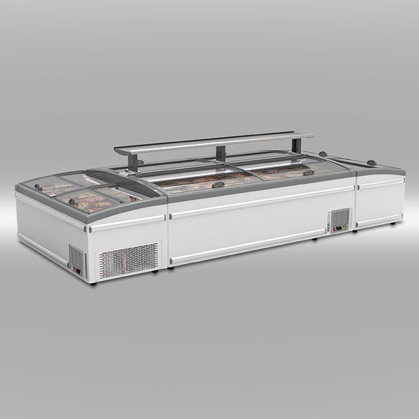 Transparent Wide Island Freezer