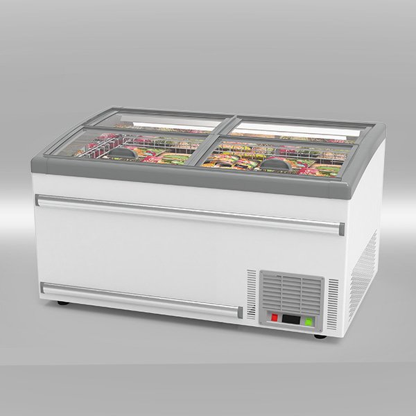 CURVED GLASS COMBINE ISLAND FREEZER