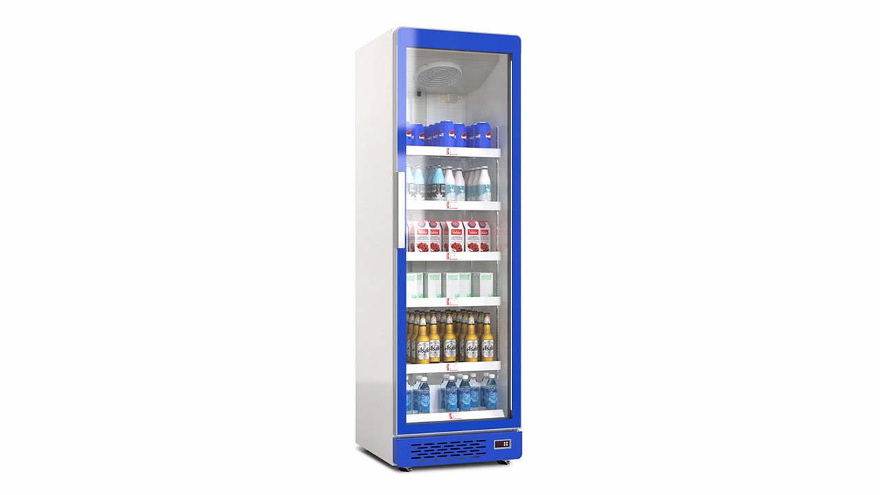 Glass door display chiller