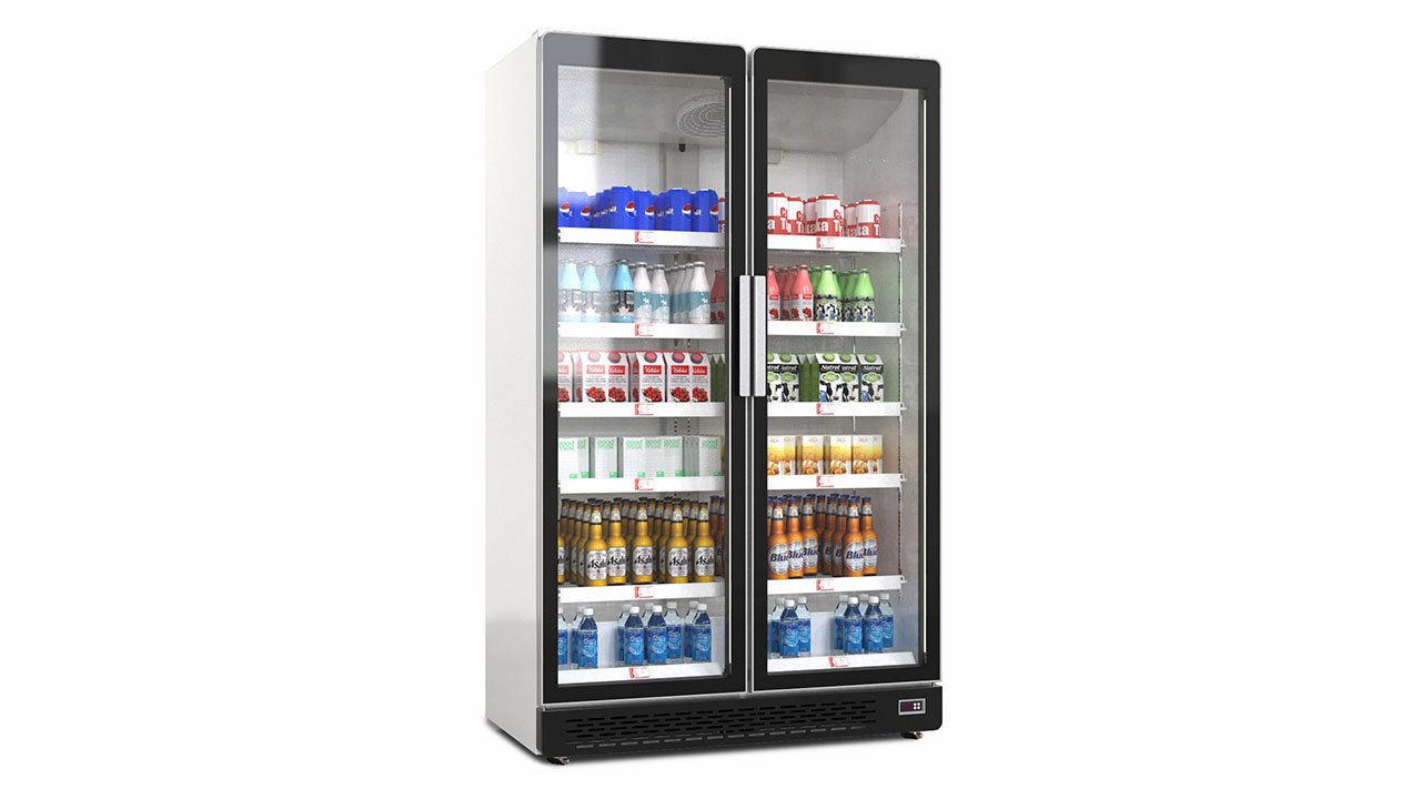 Glass door display chiller